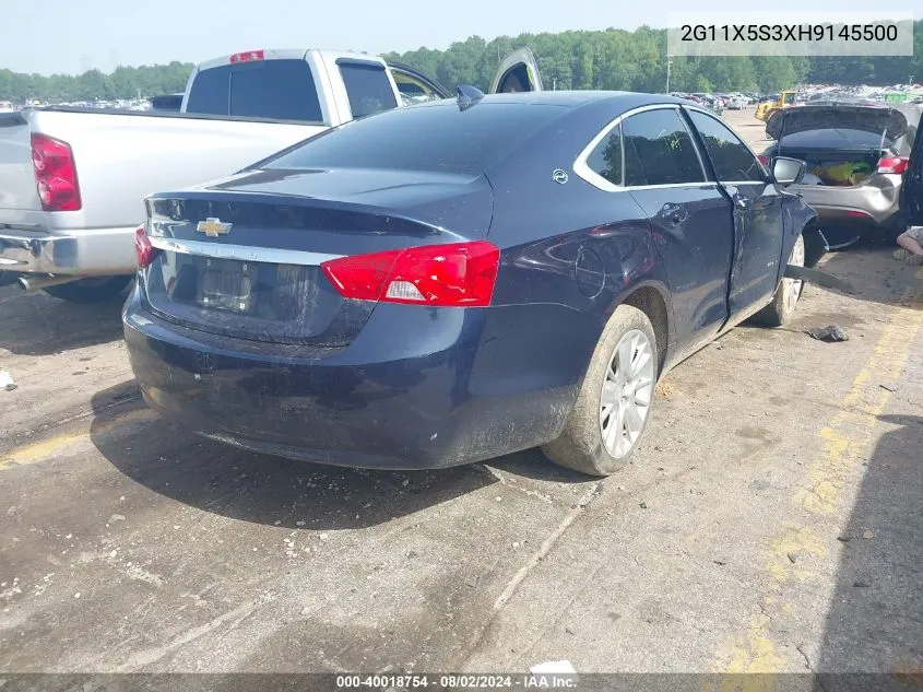 2G11X5S3XH9145500 2017 Chevrolet Impala 1Fl