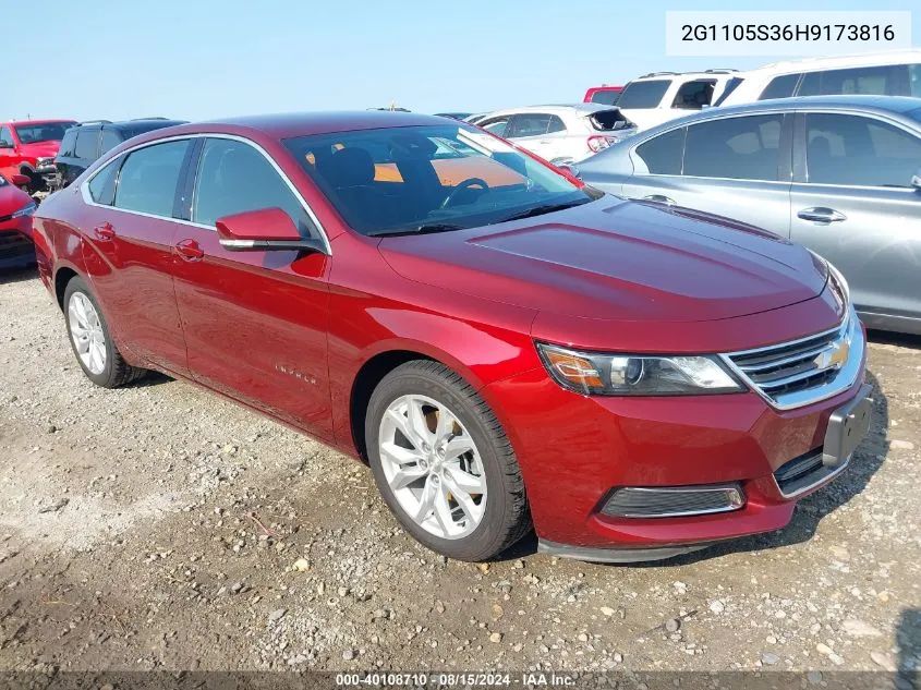 2G1105S36H9173816 2017 Chevrolet Impala 1Lt