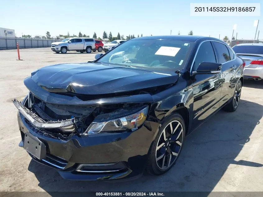 2017 Chevrolet Impala 2Lz VIN: 2G1145S32H9186857 Lot: 40153881