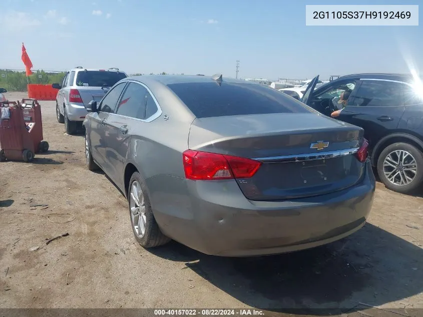 2G1105S37H9192469 2017 Chevrolet Impala 1Lt