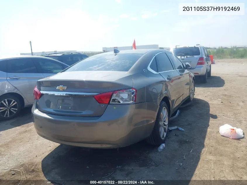 2G1105S37H9192469 2017 Chevrolet Impala 1Lt