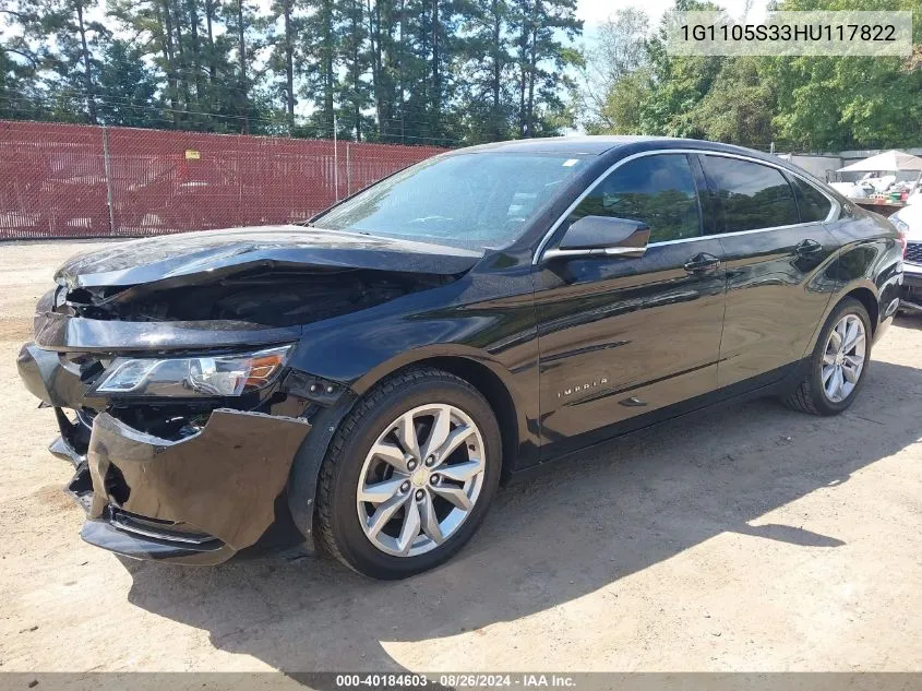 1G1105S33HU117822 2017 Chevrolet Impala 1Lt