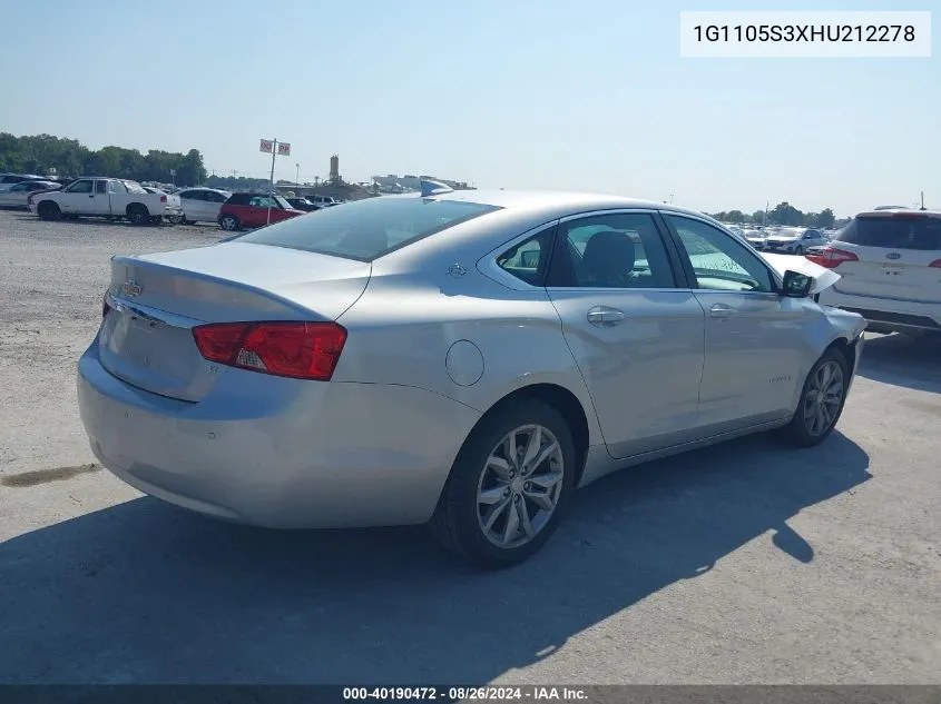 1G1105S3XHU212278 2017 Chevrolet Impala 1Lt