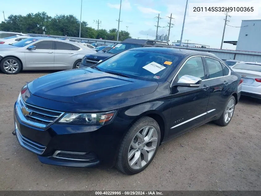 2017 Chevrolet Impala 2Lz VIN: 2G1145S32H9100365 Lot: 40229995