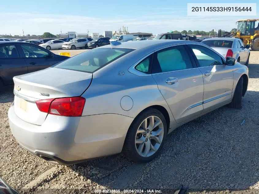 2017 Chevrolet Impala 2Lz VIN: 2G1145S33H9156444 Lot: 40233835