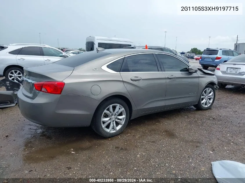 2G1105S3XH9197715 2017 Chevrolet Impala 1Lt