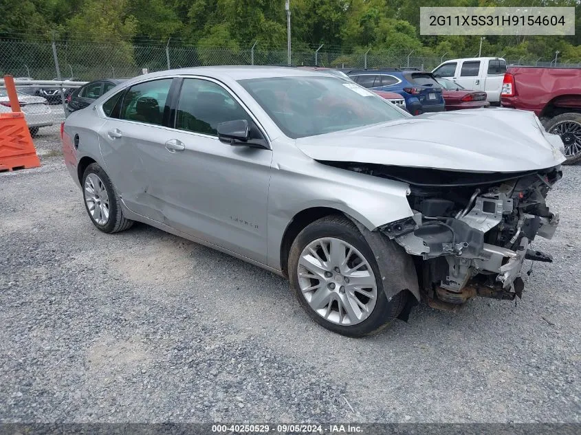 2G11X5S31H9154604 2017 Chevrolet Impala Ls