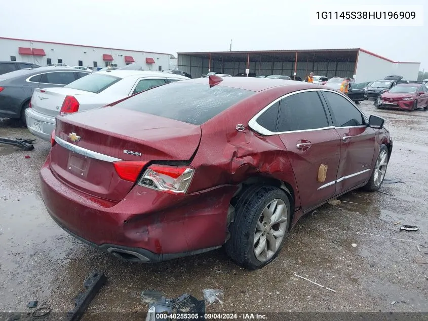 2017 Chevrolet Impala 2Lz VIN: 1G1145S38HU196909 Lot: 40255305