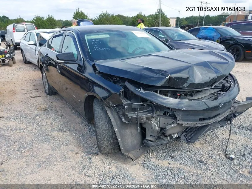 2017 Chevrolet Impala 1Lt VIN: 2G1105SAXH9168438 Lot: 40270522