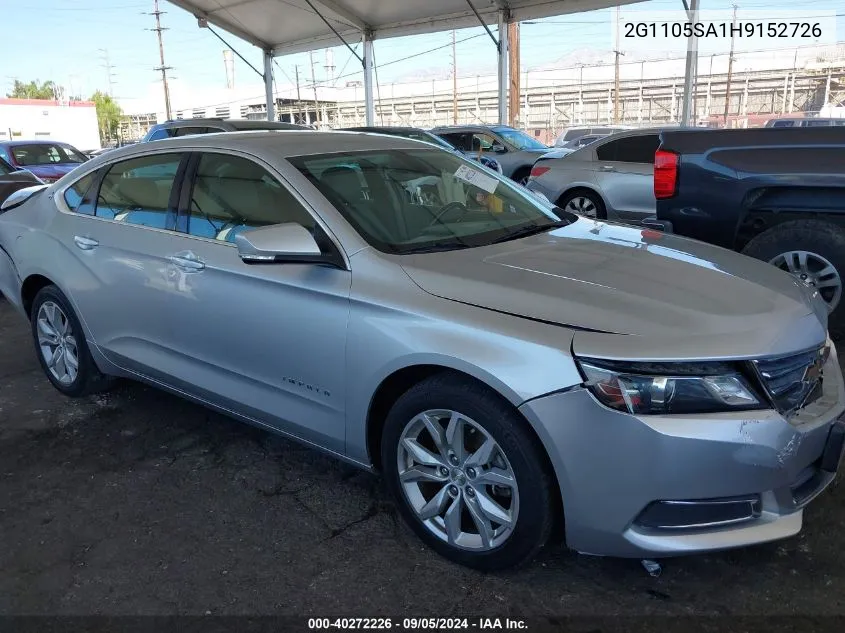 2017 Chevrolet Impala Lt VIN: 2G1105SA1H9152726 Lot: 40272226