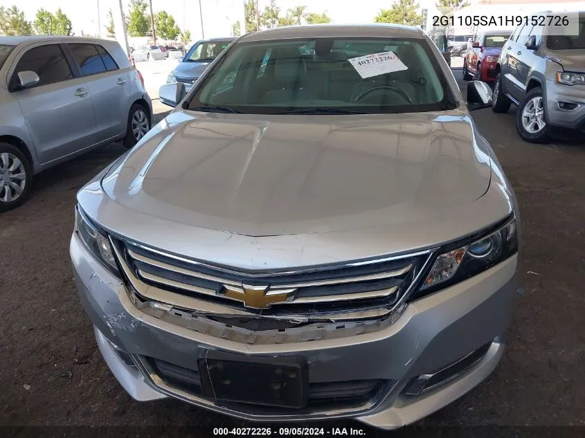 2G1105SA1H9152726 2017 Chevrolet Impala Lt