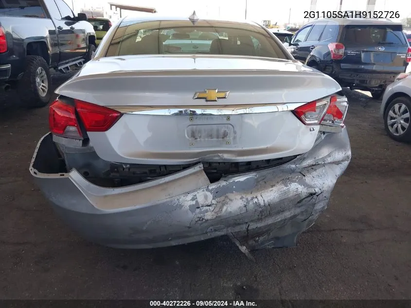 2G1105SA1H9152726 2017 Chevrolet Impala Lt