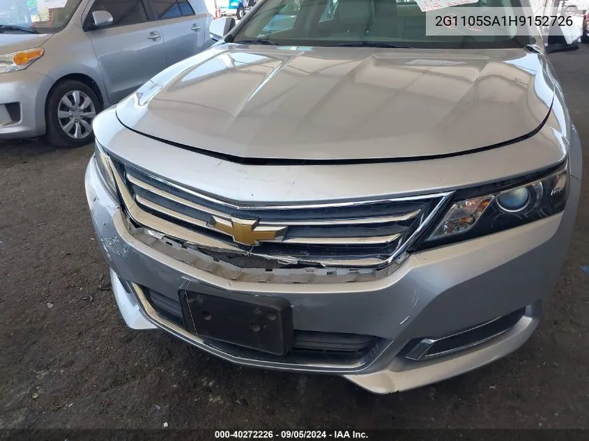 2G1105SA1H9152726 2017 Chevrolet Impala Lt