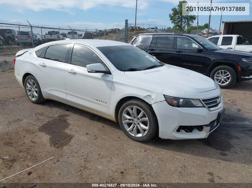 2G1105SA7H9137888 2017 Chevrolet Impala 1Lt