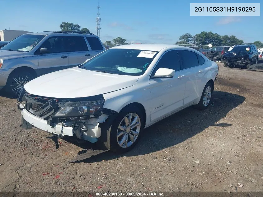 2017 Chevrolet Impala 1Lt VIN: 2G1105S31H9190295 Lot: 40280159