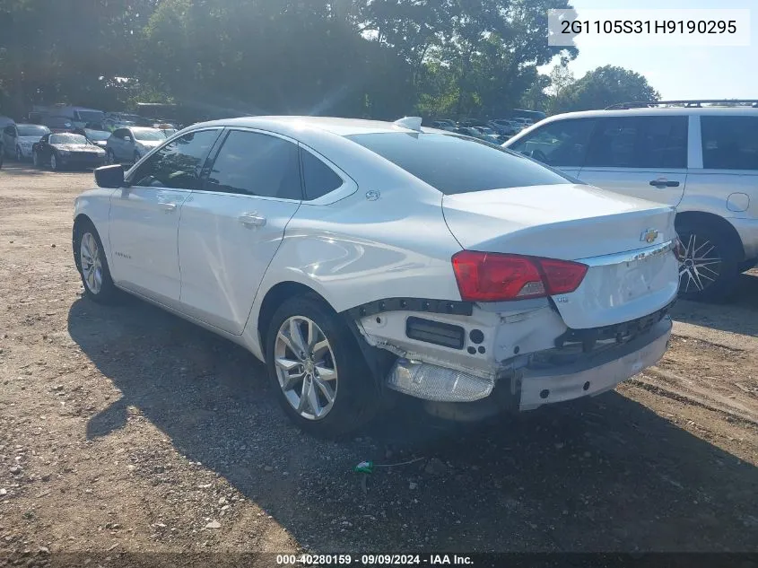 2017 Chevrolet Impala 1Lt VIN: 2G1105S31H9190295 Lot: 40280159