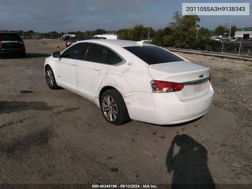 2G1105SA3H9138343 2017 Chevrolet Impala Lt