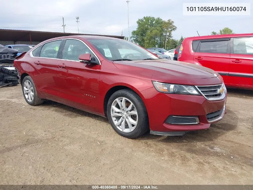 2017 Chevrolet Impala 1Lt VIN: 1G1105SA9HU160074 Lot: 40360485