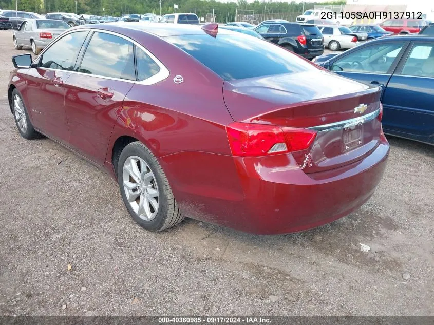 2G1105SA0H9137912 2017 Chevrolet Impala 1Lt