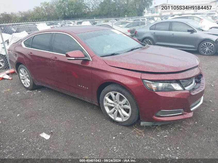 2G1105S34H9184457 2017 Chevrolet Impala Lt