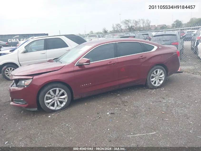 2G1105S34H9184457 2017 Chevrolet Impala Lt