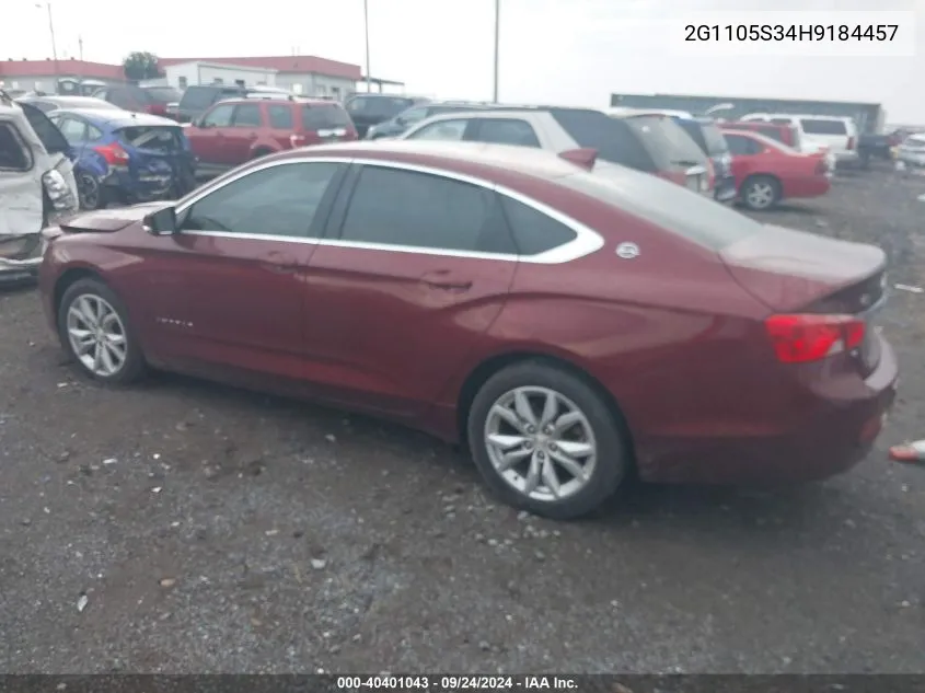 2G1105S34H9184457 2017 Chevrolet Impala Lt