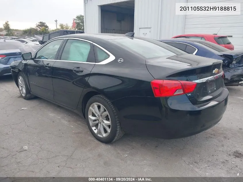 2G1105S32H9188815 2017 Chevrolet Impala 1Lt