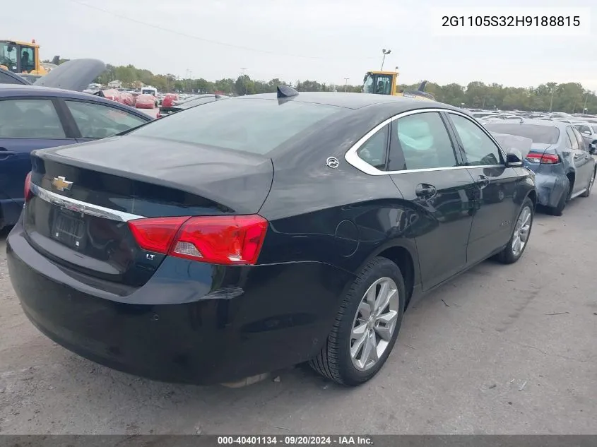 2G1105S32H9188815 2017 Chevrolet Impala 1Lt