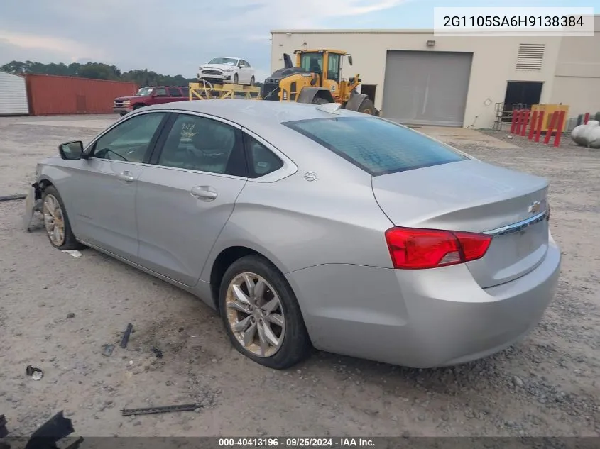 2017 Chevrolet Impala 1Lt VIN: 2G1105SA6H9138384 Lot: 40413196