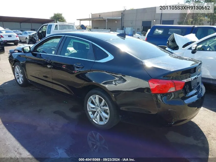 2G1105S3XH9130662 2017 Chevrolet Impala Lt