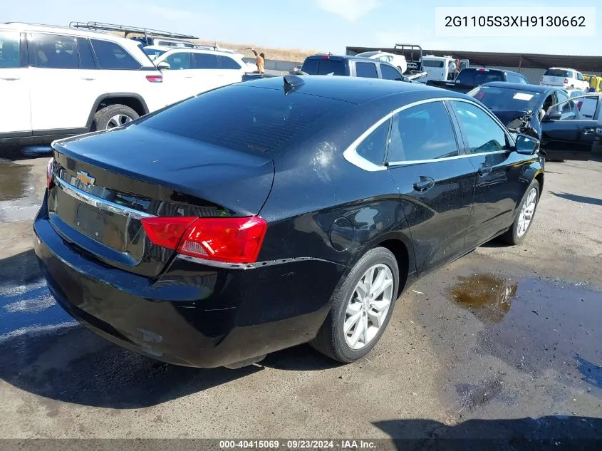 2G1105S3XH9130662 2017 Chevrolet Impala Lt