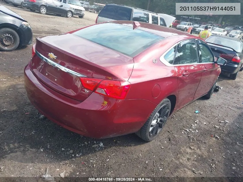 2G1105S37H9144051 2017 Chevrolet Impala 1Lt