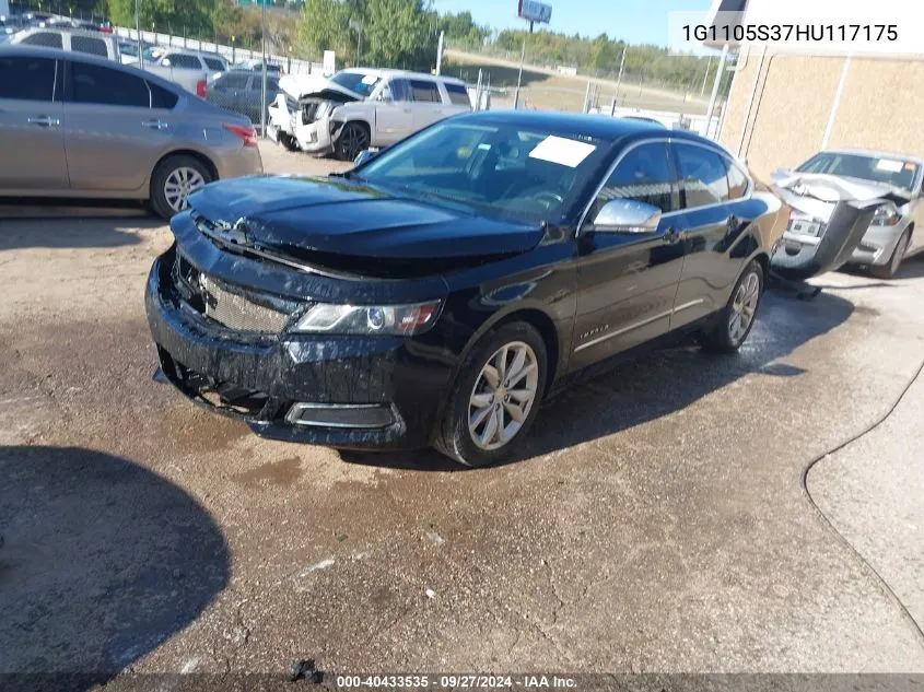 2017 Chevrolet Impala 1Lt VIN: 1G1105S37HU117175 Lot: 40433535