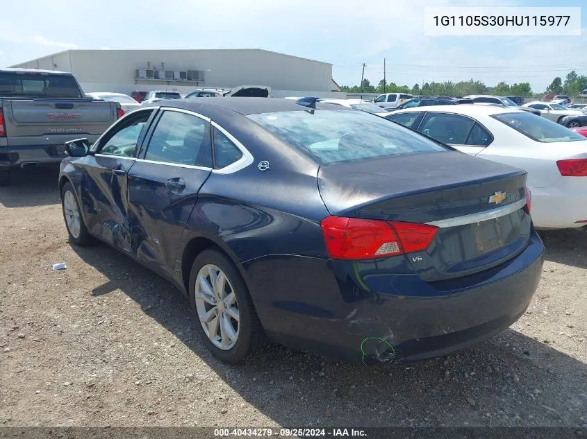 1G1105S30HU115977 2017 Chevrolet Impala 1Lt