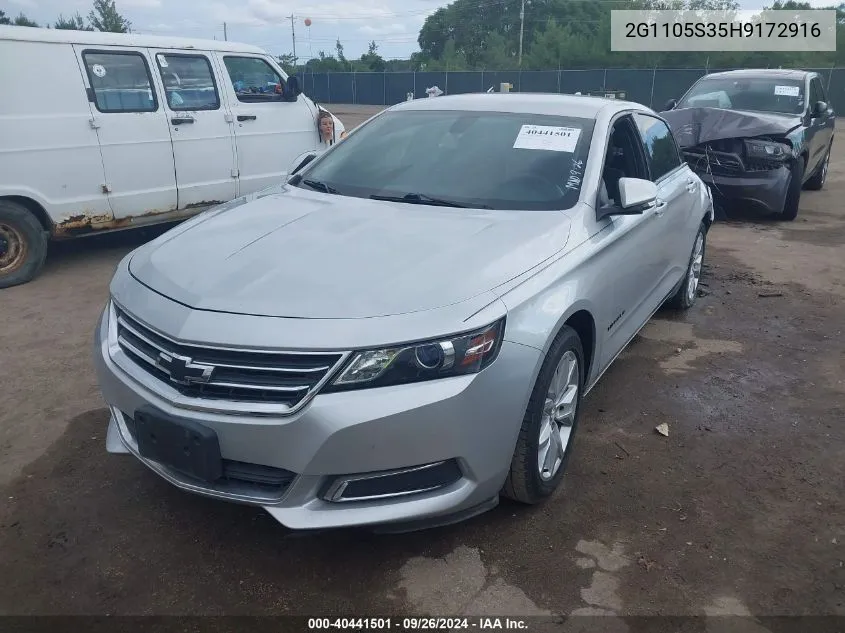 2G1105S35H9172916 2017 Chevrolet Impala 1Lt