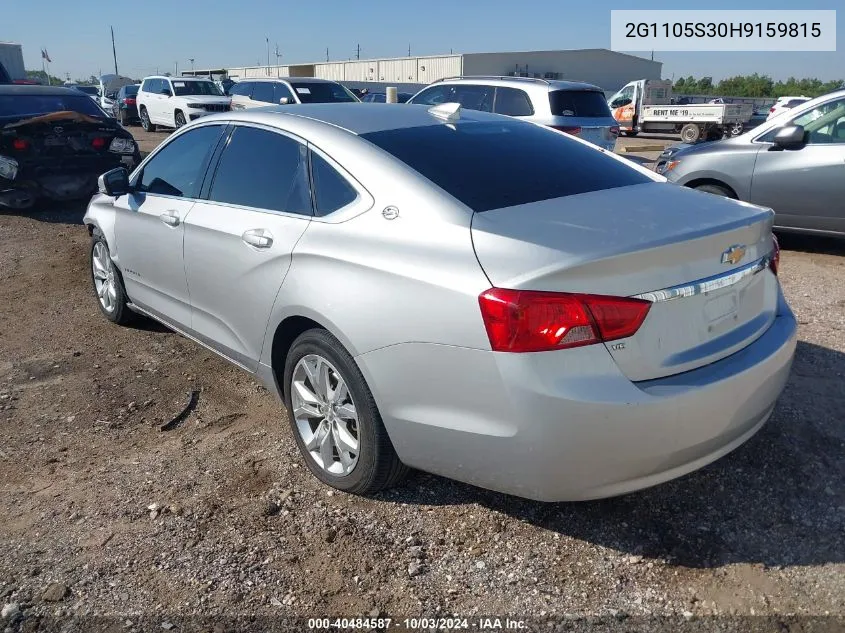 2G1105S30H9159815 2017 Chevrolet Impala 1Lt