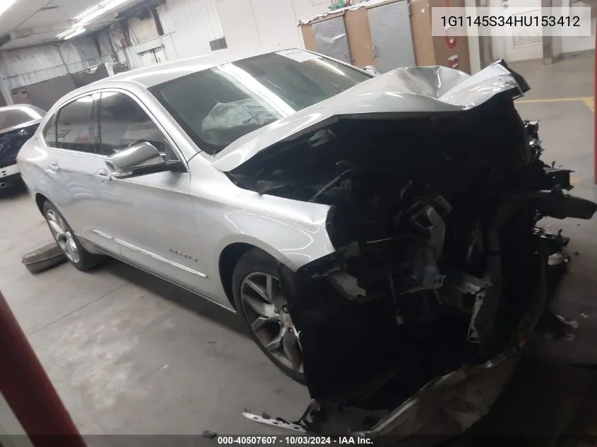 1G1145S34HU153412 2017 Chevrolet Impala 2Lz