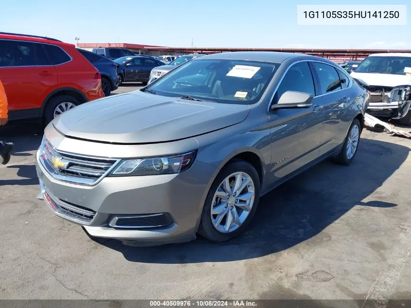 2017 Chevrolet Impala 1Lt VIN: 1G1105S35HU141250 Lot: 40509976