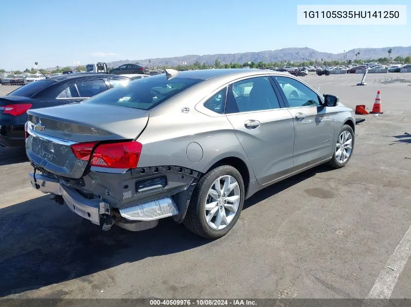 1G1105S35HU141250 2017 Chevrolet Impala 1Lt