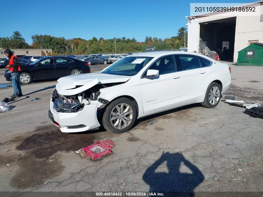 2017 Chevrolet Impala Lt VIN: 2G1105S39H9186592 Lot: 40518432