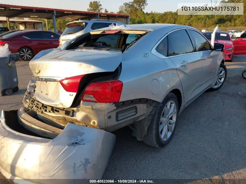 2017 Chevrolet Impala Lt VIN: 1G1105SAXHU175781 Lot: 40523066