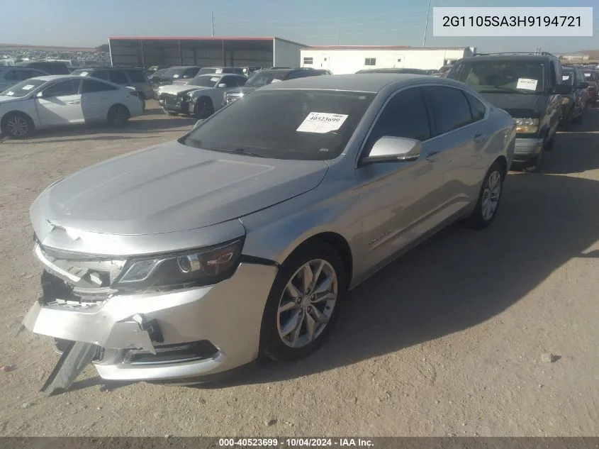 2017 Chevrolet Impala 1Lt VIN: 2G1105SA3H9194721 Lot: 40523699