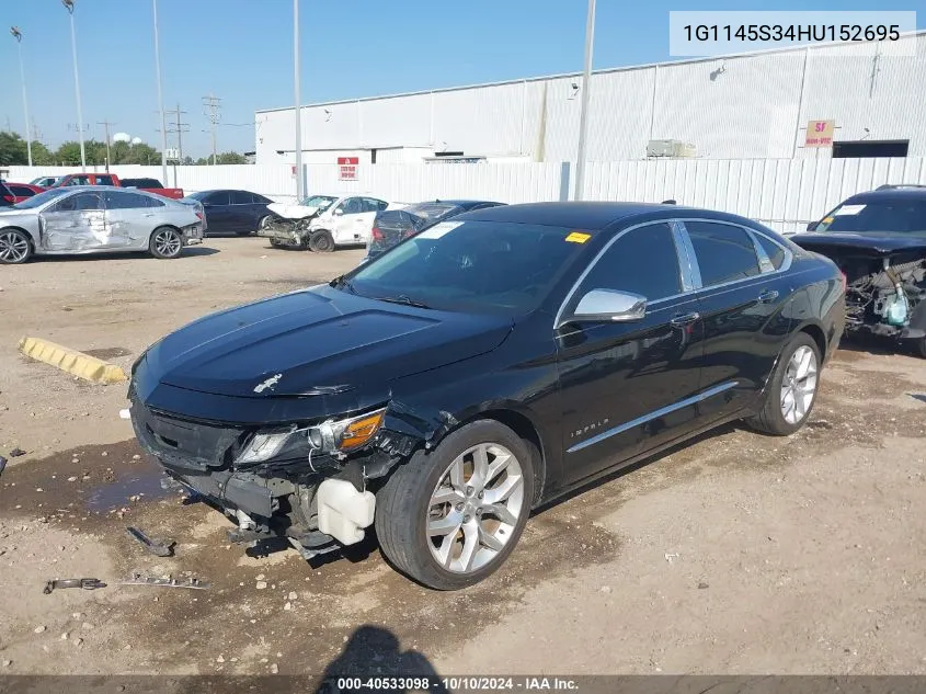 2017 Chevrolet Impala 2Lz VIN: 1G1145S34HU152695 Lot: 40533098