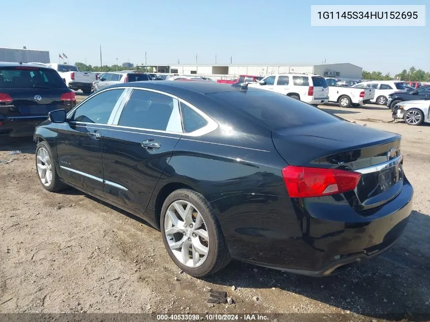 2017 Chevrolet Impala 2Lz VIN: 1G1145S34HU152695 Lot: 40533098