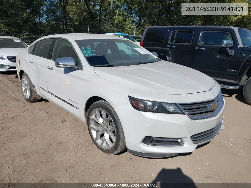 2017 Chevrolet Impala Premier VIN: 2G1145S33H9141801 Lot: 40543064