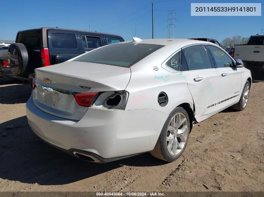 2G1145S33H9141801 2017 Chevrolet Impala Premier