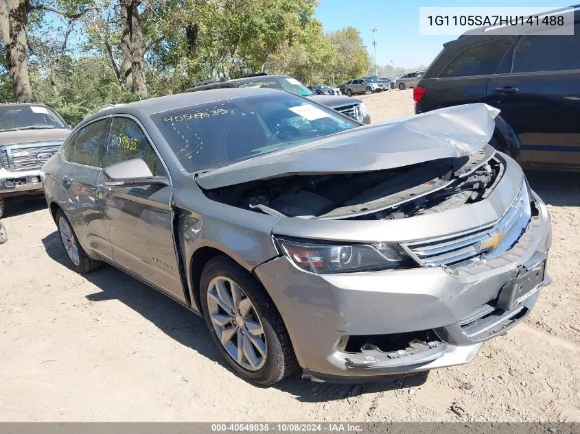 1G1105SA7HU141488 2017 Chevrolet Impala 1Lt