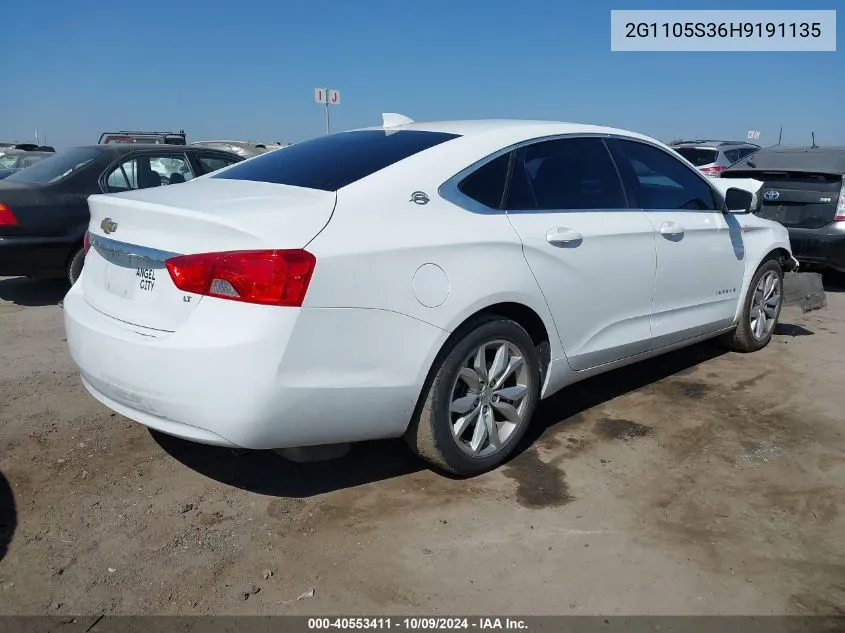 2G1105S36H9191135 2017 Chevrolet Impala Lt