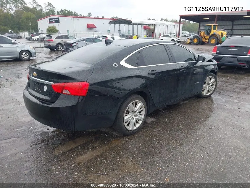 2017 Chevrolet Impala Ls VIN: 1G11Z5SA9HU117912 Lot: 40559328