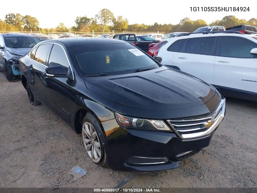 1G1105S35HU184924 2017 Chevrolet Impala 1Lt